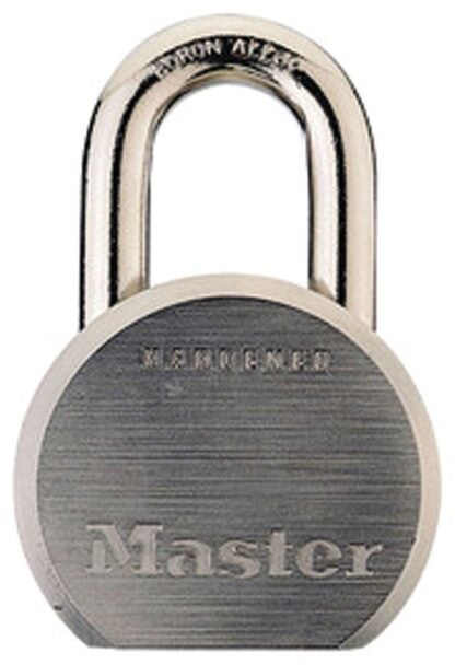 Master Lock 930DPF Padlock, Keyed Different Key, 7/16 in Dia Shackle, Hardened Boron Alloy Steel Shackle