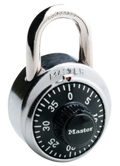 Master Lock 1500D Padlock, 9/32 in Dia Shackle, 3/4 in H Shackle, Steel Shackle, Stainless Steel Body, 1-7/8 in W Body