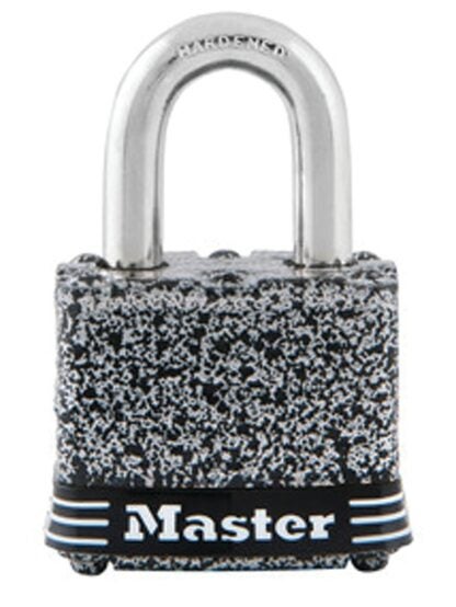 Master Lock 380D Padlock, Keyed Different Key, 9/32 in Dia Shackle, 1-1/8 in H Shackle, Steel Shackle, Steel Body