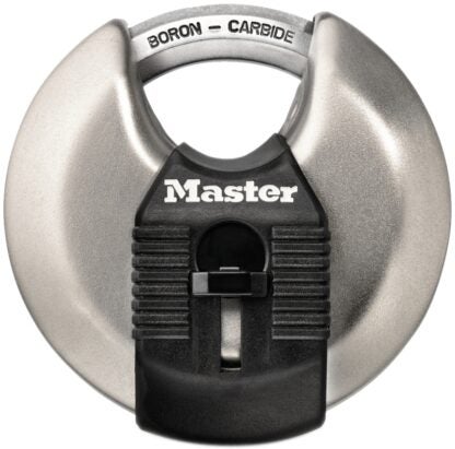 Master Lock Magnum Series M40BLCDHC Padlock, Different Key, Shrouded Shackle, 3/8 in Dia Shackle, Boron Carbide Shackle