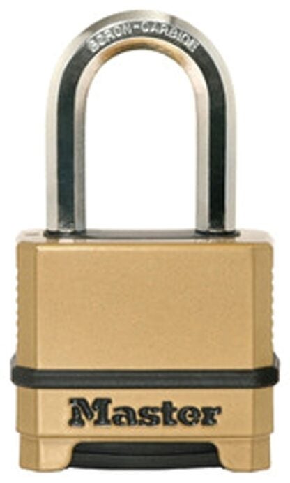 Master Lock Magnum Series M175BLCDLFHC Padlock, 3/8 in Dia Shackle, Boron Carbide Shackle, Zinc Body, 2 in W Body