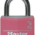 Master Lock 146D Padlock, Keyed Different Key, 1/4 in Dia Shackle, 7/8 in H Shackle, Steel Shackle, Aluminum Body