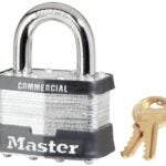 Master Lock 5KA A383 Padlock, Keyed Alike Key, Open Shackle, 3/8 in Dia Shackle, 1 in H Shackle, Boron Alloy Shackle