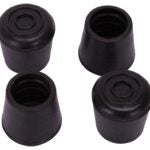 ProSource FE-50635-B Furniture Leg Tip, Round, Rubber, Black, 7/8 in Dia, 1.37 in H Sells in Quantity of 16