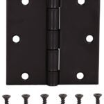 ProSource 20338ORX Square Corner Door Hinge, Steel, Oil-Rubbed Bronze, Loose Pin, 180 deg Range of Motion