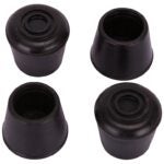 ProSource FE-50633-PS Furniture Leg Tip, Round, Rubber, Black, 5/8 in Dia, 1-1/8 in H