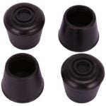 ProSource FE-50634-PS Furniture Leg Tip, Round, Rubber, Black, 3/4 in Dia, 1-1/8 in H