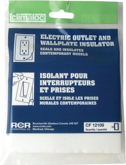 Climaloc CF12109 Outlet and Switch Insulator, 4-1/8 in L, 2-1/2 in W, White