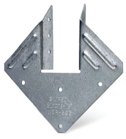 Simpson Strong-Tie H1 Hurricane Tie, 5-1/4 in L, 5-1/4 in W, Steel, Galvanized, Fastening Method: Nail Sells in Quantity of 100