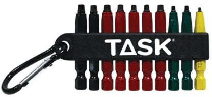 TASK T67917 Carabiner Clip Set, 10-Piece, Steel