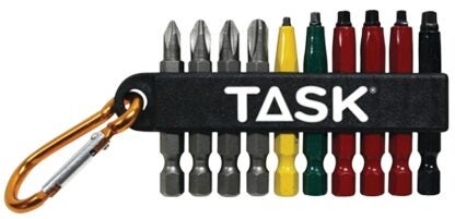 TASK T67918 Carabiner Clip Set, 10-Piece, Steel