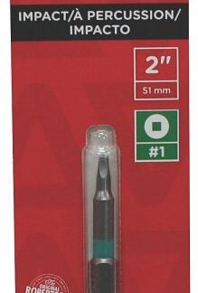 Task T67241 Power Bit, #1 Drive, 2 in L, Steel