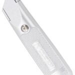 Vulcan 38061 Utility Knife, 2-7/8 in L Blade, 1-1/4 in W Blade, Aluminum Handle, Silver Handle