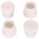 ProSource FE-50642-B Furniture Leg Tip, Round, Rubber, White, 5/8 in Dia, 1.1 in H Sells in Quantity of 36