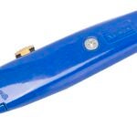 Vulcan JL54217 Utility Knife, 2-7/8 in L Blade, 1-1/4 in W Blade, Aluminum Handle, Blue Handle