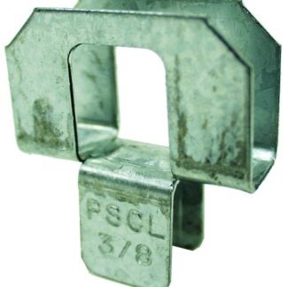 Simpson Strong-Tie PSCL Series PSCL 3/8-R50 Panel Sheathing Clip, 20 ga Thick Material, Steel, Galvanized Sells in Quantity of 10