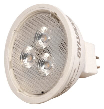 Sylvania 79129 LED Bulb, Track/Recessed, MR16 Lamp, 35 W Equivalent, GU5.3 Lamp Base, Clear, Warm White Light