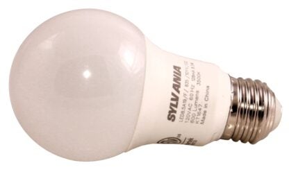 Sylvania 79704 LED Light Bulb, General Purpose, A19 Lamp, 60 W Equivalent, E26 Lamp Base, Frosted, Bright White Light