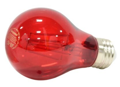 Sylvania LED4.5A19DIMREDGLRP Ultra LED Bulb, General Purpose, A19 Lamp, E26 Lamp Base, Dimmable, Red Sells in Quantity of 6