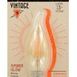 Sylvania 79582 Ultra Vintage LED Lamp, Decorative, B10 Lamp, 40 W Equivalent, E12 Lamp Base, Dimmable, Clear