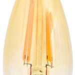 Sylvania 79580 LED Lamp, Decorative, Ultra Vintage, B10 Lamp, 40 W Equivalent, E26 Lamp Base, Dimmable, Warm White Light Sells in Quantity of 6