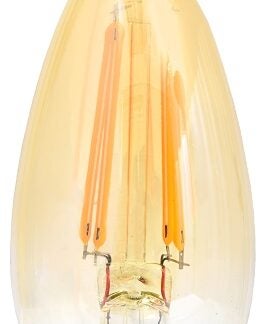 Sylvania 79580 LED Lamp, Decorative, Ultra Vintage, B10 Lamp, 40 W Equivalent, E26 Lamp Base, Dimmable, Warm White Light Sells in Quantity of 6