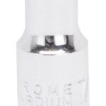 Vulcan MT6482251 Drive Socket, 7/32 in Socket, 1/4 in Drive, 6-Point, Chrome Vanadium Steel, Chrome