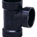 IPEX 027081 Sanitary Pipe Tee, 1-1/2 in, Hub, ABS, SCH 40 Schedule