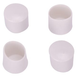 ProSource FE-50612-PS Furniture Leg Tip, Round, Plastic, White, 5/8 in Dia, 5/8 in H