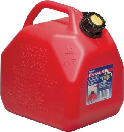 Scepter 07079 Gas Can with CRC, 2.5 gal Capacity, Polyethylene, Red