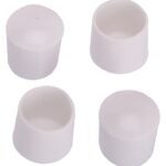 ProSource FE-50613-PS Furniture Leg Tip, Round, Plastic, White, 3/4 in Dia, 3/4 in H