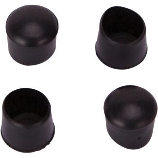 ProSource FE-50601-PS Furniture Leg Tip, Round, Plastic, Black, 1/2 in Dia, 5/8 in H