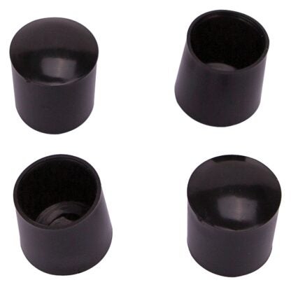 ProSource FE-50603-PS Furniture Leg Tip, Round, Plastic, Black, 3/4 in Dia, 3/4 in H