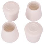 ProSource FE-50645-B Furniture Leg Tip, Round, Rubber, White, 1 in Dia, 1.54 in H Sells in Quantity of 16