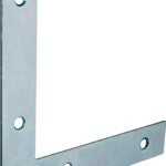 ProSource FC-Z04-013L Corner Brace, 4 in L, 4 in W, 5/8 in H, Steel, Zinc-Plated, 1.8 mm Thick Material Sells in Quantity of 10