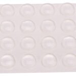 ProSource FE-S402-PS Furniture Bumper Pad, Polyurethane, Clear, 3/8 in Dia, 5/32 in Thick, Dome