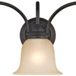 Boston Harbor LYB130928-3VL-VB Vanity Light Fixture, 60 W, 3-Lamp, A19 or CFL Lamp, Steel Fixture