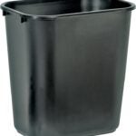 Rubbermaid FG295600BLA Waste Basket, 28 qt Capacity, 15 in H, Resin, Black