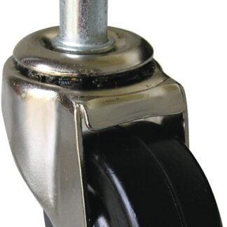 Shepherd Hardware 9193 Swivel Caster, 2 in Dia Wheel, 7/8 in W Wheel, Rubber Wheel, 80 lb