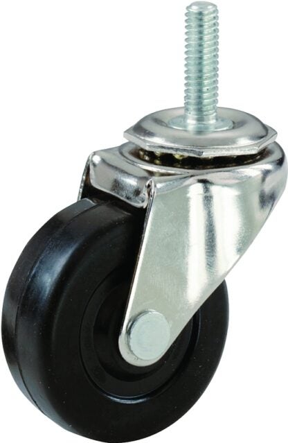 Shepherd Hardware 9194 Swivel Caster, 2 in Dia Wheel, Rubber Wheel, 80 lb