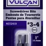 Vulcan 306192OR Screwdriver Bit, Hex Shank, S2 Chrome Molybdenum Steel