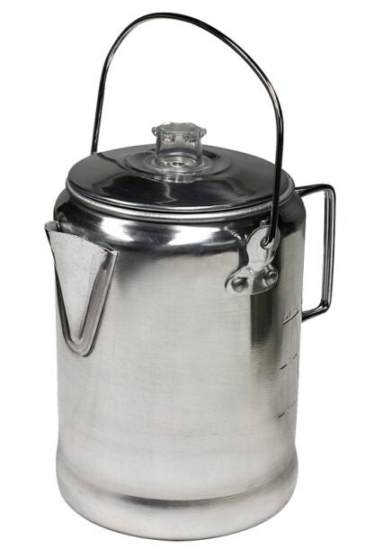 World Famous 728 Percolator, 6 to 9 Cups Capacity, Aluminum, Polished