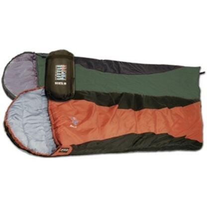 North 49 5892 Sleeping Bag, 88 in L, 31 in W, Rectangular, Black/Garnet