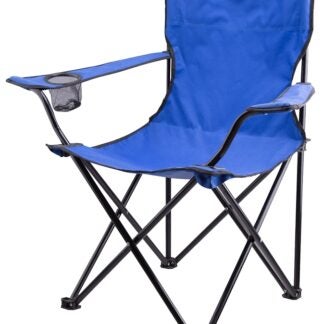 Seasonal Trends GB-7230 Camping Chair with Bag, 17-1/4 in L Seat, 19-1/4 in W Seat, Blue