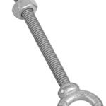 National Hardware N245-134 Eye Bolt, 3/8-16 Thread, 4-1/8 in L Thread, 3/4 in ID x 1-3/8 in OD Dia Eye, 4-1/2 in L Shank