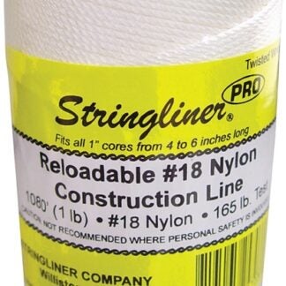 Stringliner Pro Series 35703 Construction Line, #18 Dia, 1080 ft L, 165 lb Working Load, Nylon, White