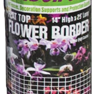 Jackson Wire 13015330 Flower Fence, 25 ft L, 14 in H, Galvanized Steel, Green