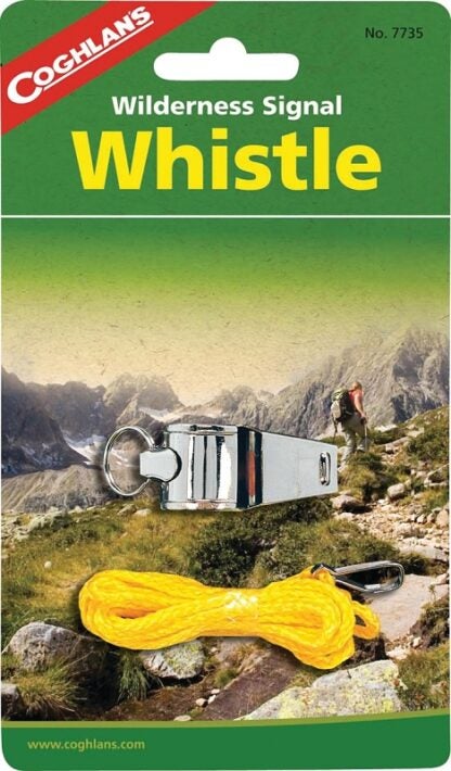 COGHLAN'S 7735 Camp Whistle With Lanyard, Nickel