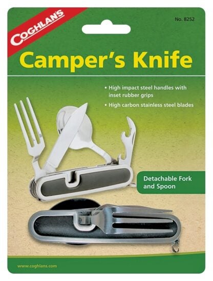 Coghlan's 8252 Camper's Knife, Rubber/Steel Handle