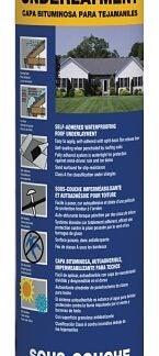 Eaveguard HE740915 Roofing Underlayment, 33.3 ft L, 3 ft W, Asphalt